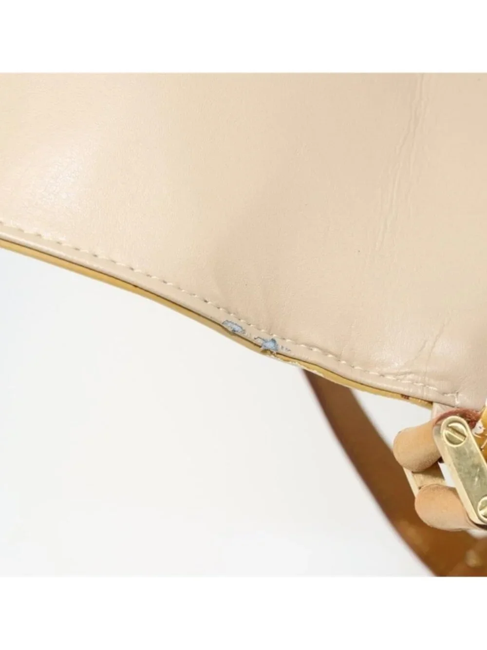 Authentic LOUIS VUITTON Monogram Vernis Thompson Street Bag Beige M91301 LV